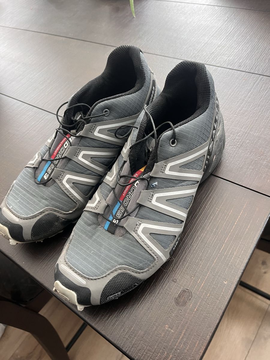 Salomon Speedcross 3 Trail Running Shoes - Men's Grey/White, Size 8.5, Used