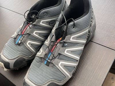 Salomon Speedcross 3 Trail Running Shoes - Men's Grey/White, Size 8.5, Used