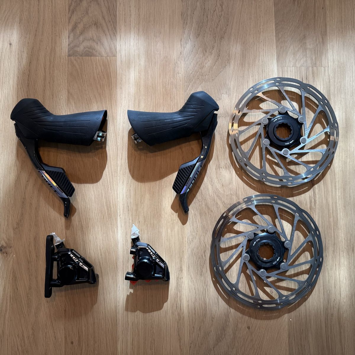 SRAM Force AXS E1 Shifters, Calipers & Rotors - 160mm, Excellent Condition