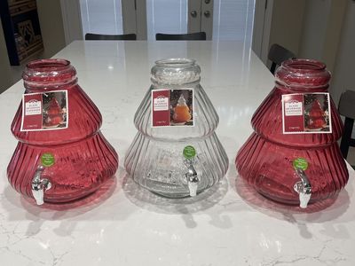 Christmas Glass beverage dispenser