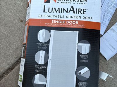 Andersen LuminAire White Retractable Screen Door