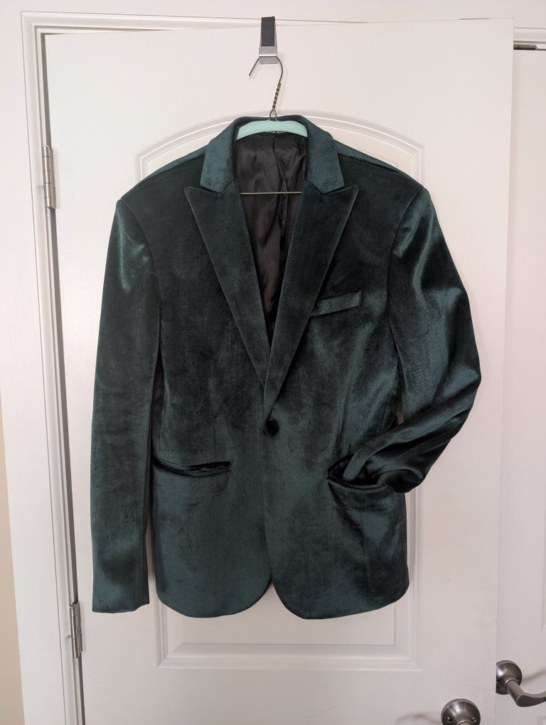 Green velvet suit jacket Mage Male size S