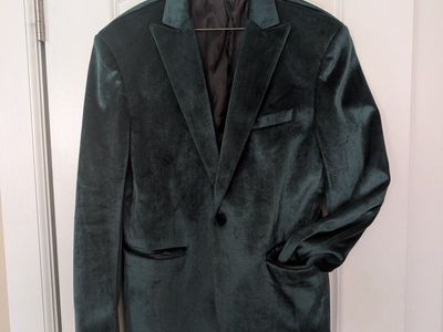 Green velvet suit jacket Mage Male size S