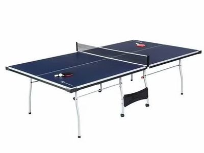 MD Sports Ping Pong Table, 4-Piece Foldable, Net