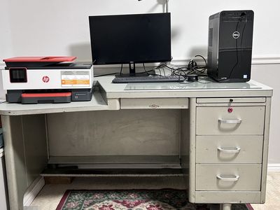 Large Heavy “TANKER” Metal Military Desk