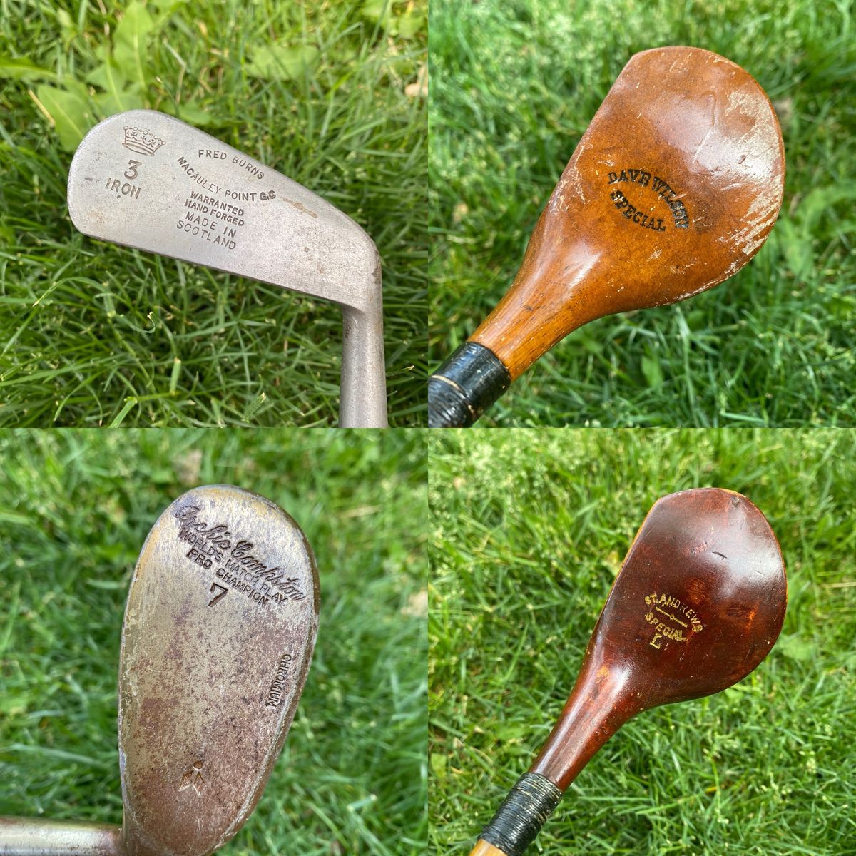 4 Early 1900’s Hickory Shaft Clubs for 1 Price