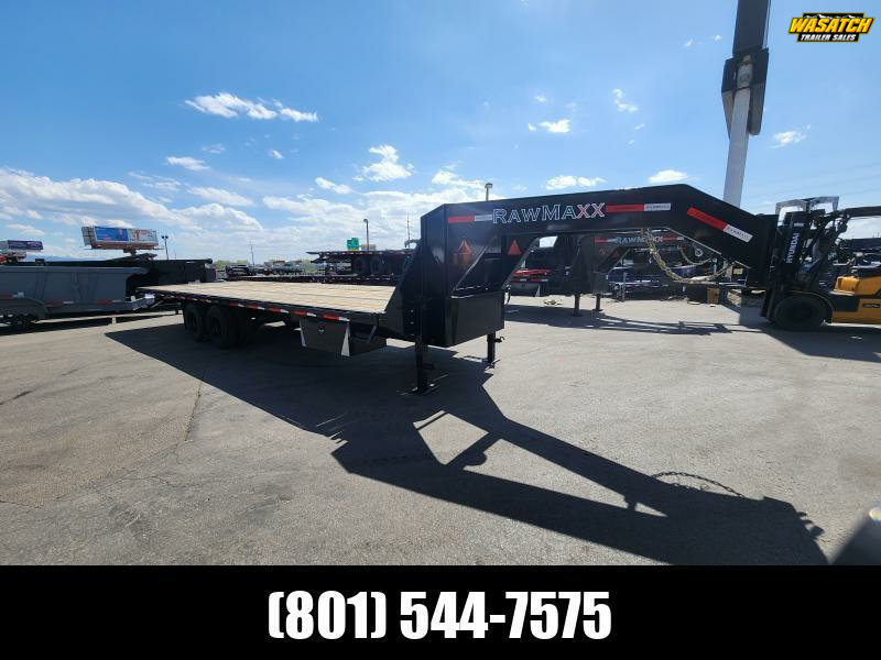 2026 RawMaxx FDXD Dual 28' Tilt 20K WHD Flatdeck Flatbed Trailer
