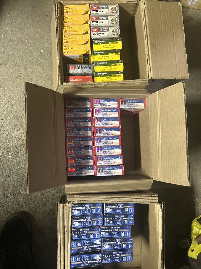 270 Win Ammo  $15 - $26 per Box