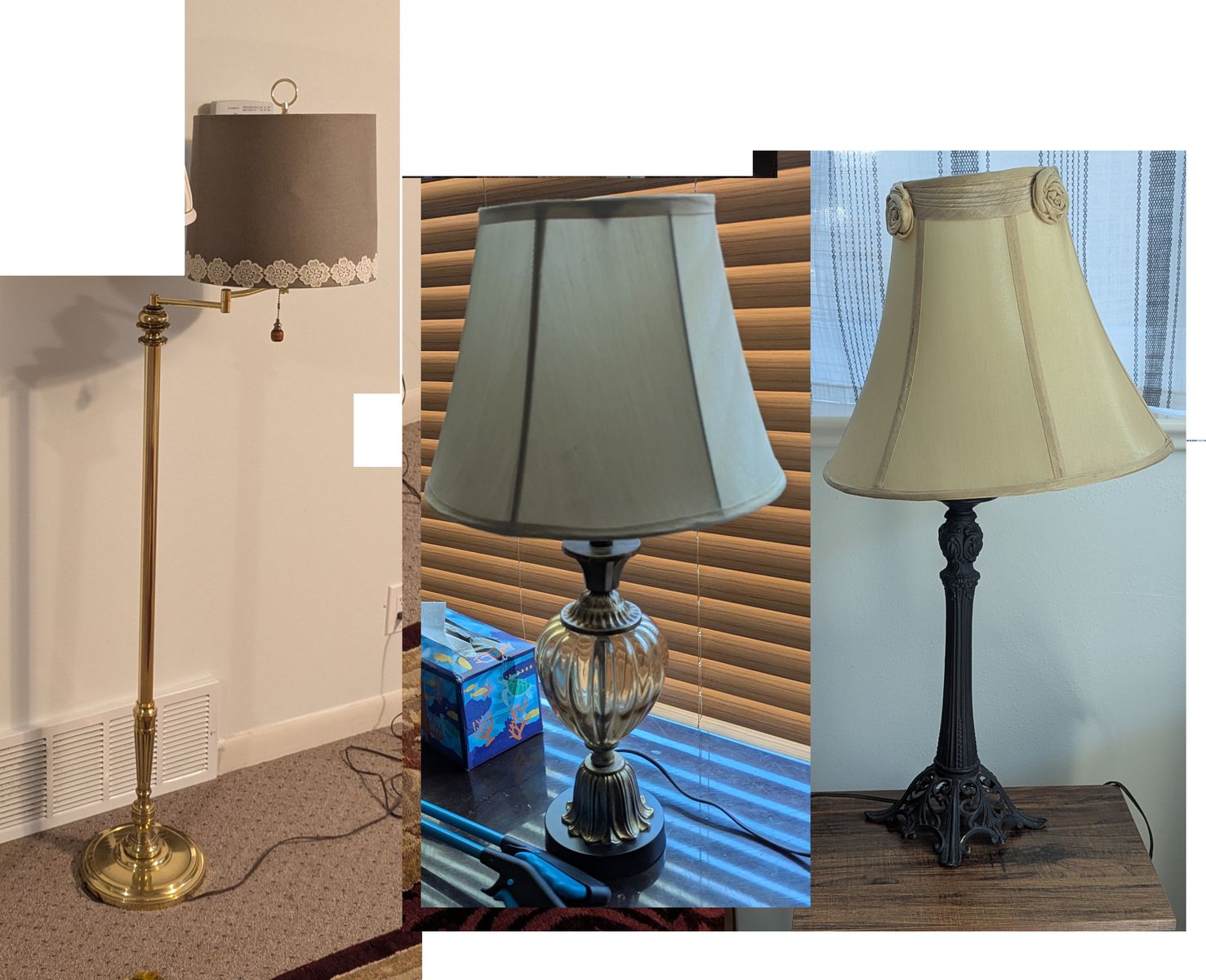 Lamps with Shades  $15 each