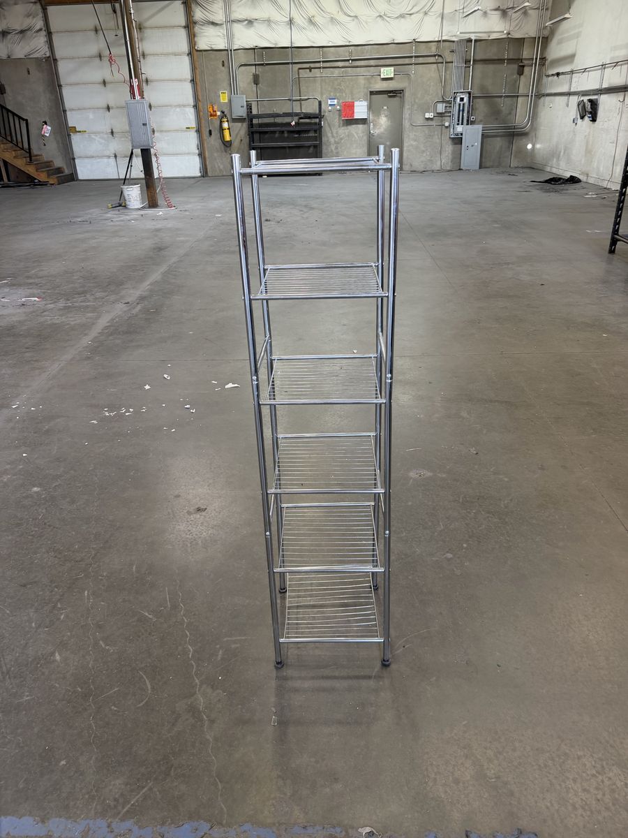 Chrome Wire Shelving Tower 