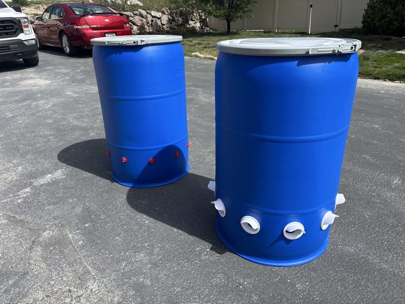 Chicken feeder & waters - 55 gallon