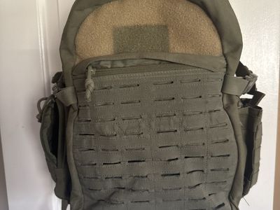 Tactical Olive Drab Green Backpack with Laser-Cut MOLLE Webbing