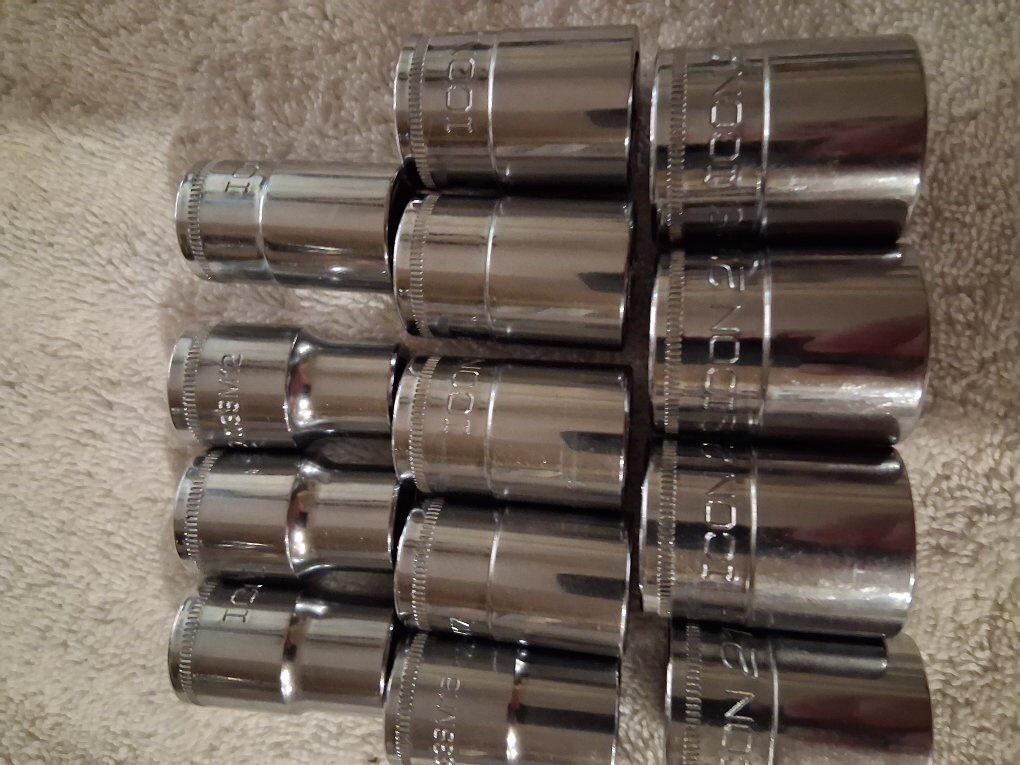 Icon half inch drive metric socket set