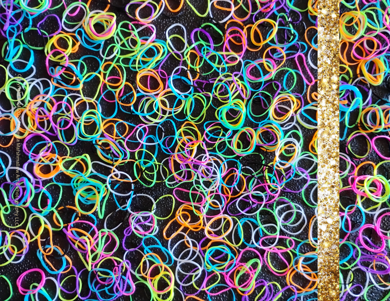 Colors of Life/ Gold band - Premium Plush Blanket