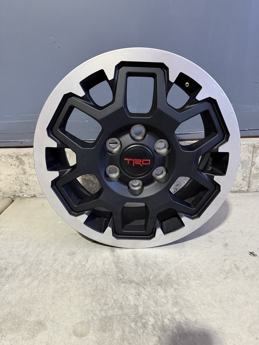Toyota TRD Pro 17" Matte Black with Silver Lip Wheel