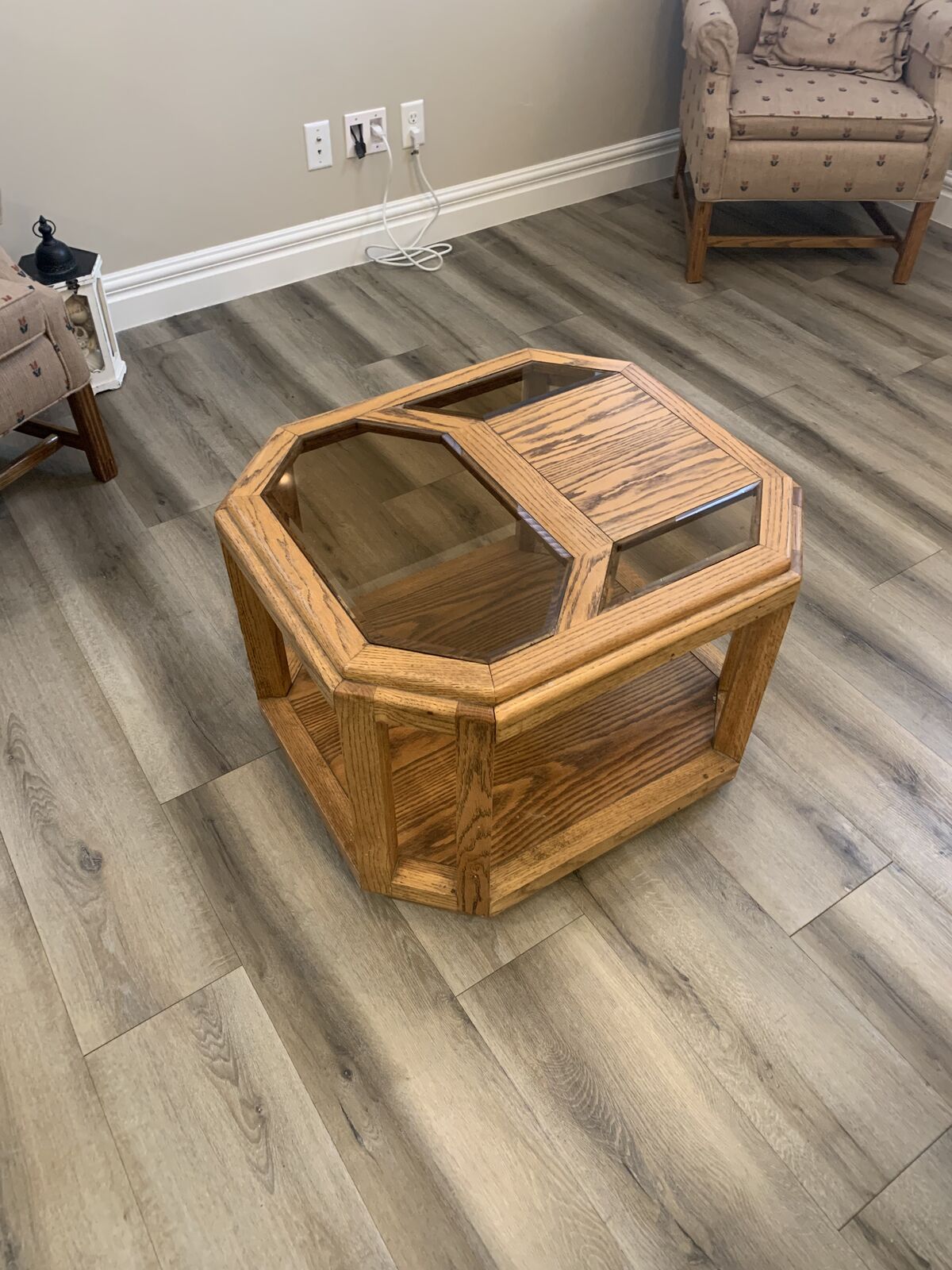Solid Oak End Table