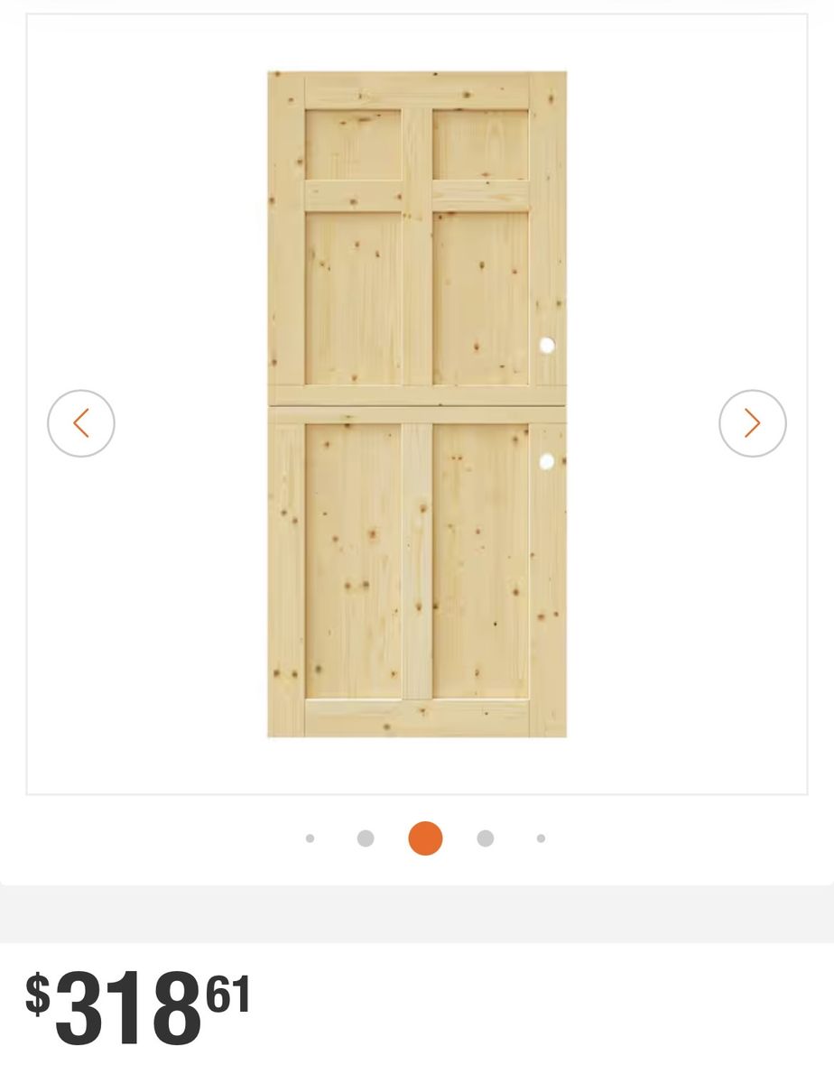 Solid Knotty Pine Dutch Door Unfinished Interior Door