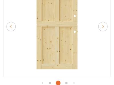 Solid Knotty Pine Dutch Door Unfinished Interior Door