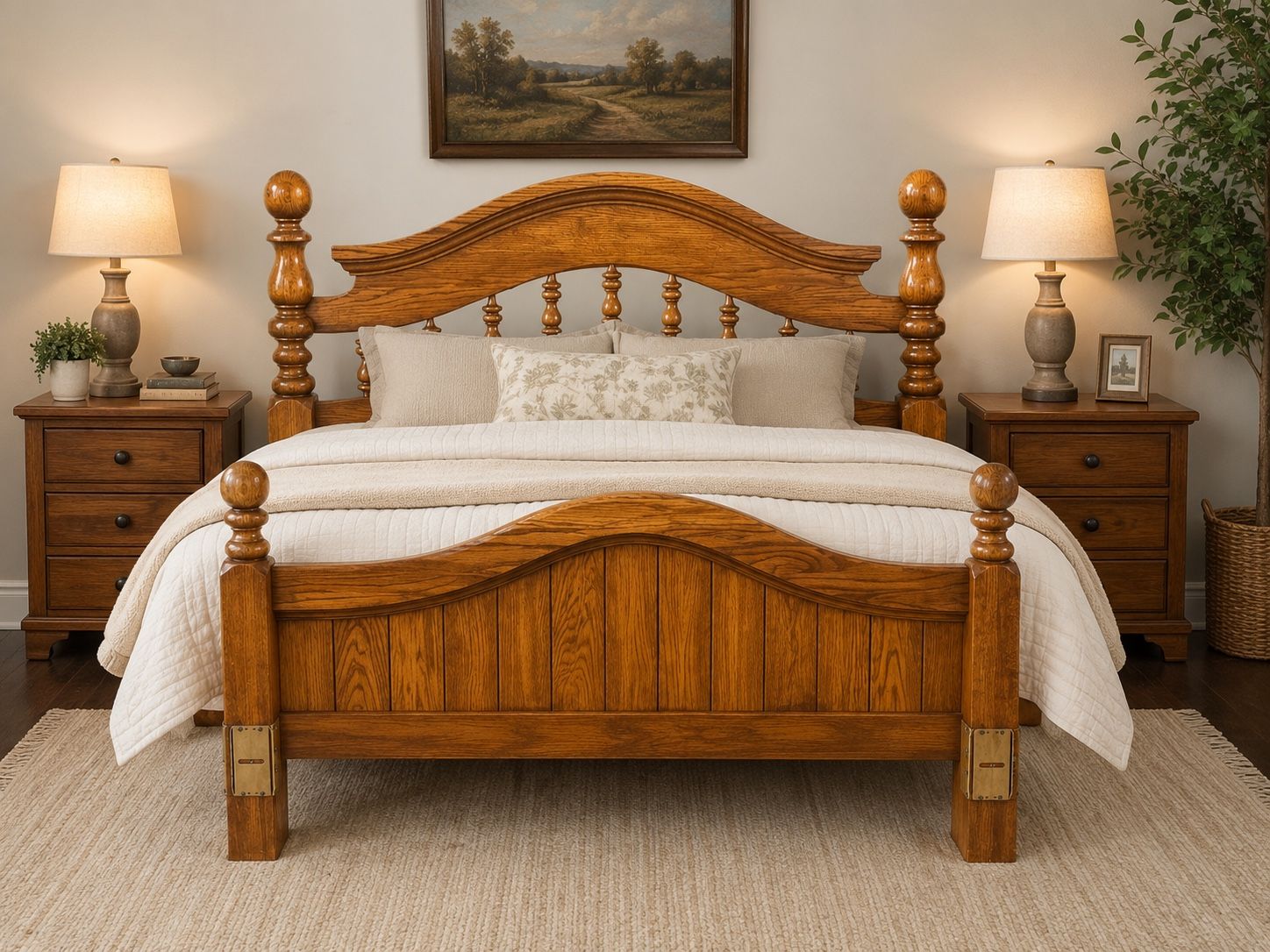 Solid Wood full Size Bed Frame