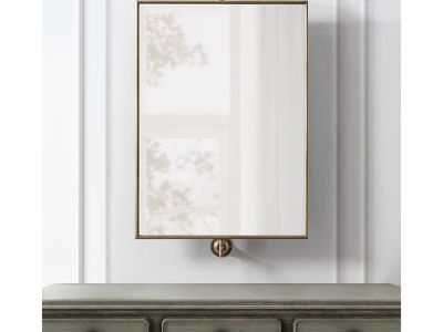 New, Kate and Laurel Darbridge Traditional Rectangle Pivot Mirror; 24 x 40; Antique Gold; Vintage Adjustable Rectangular