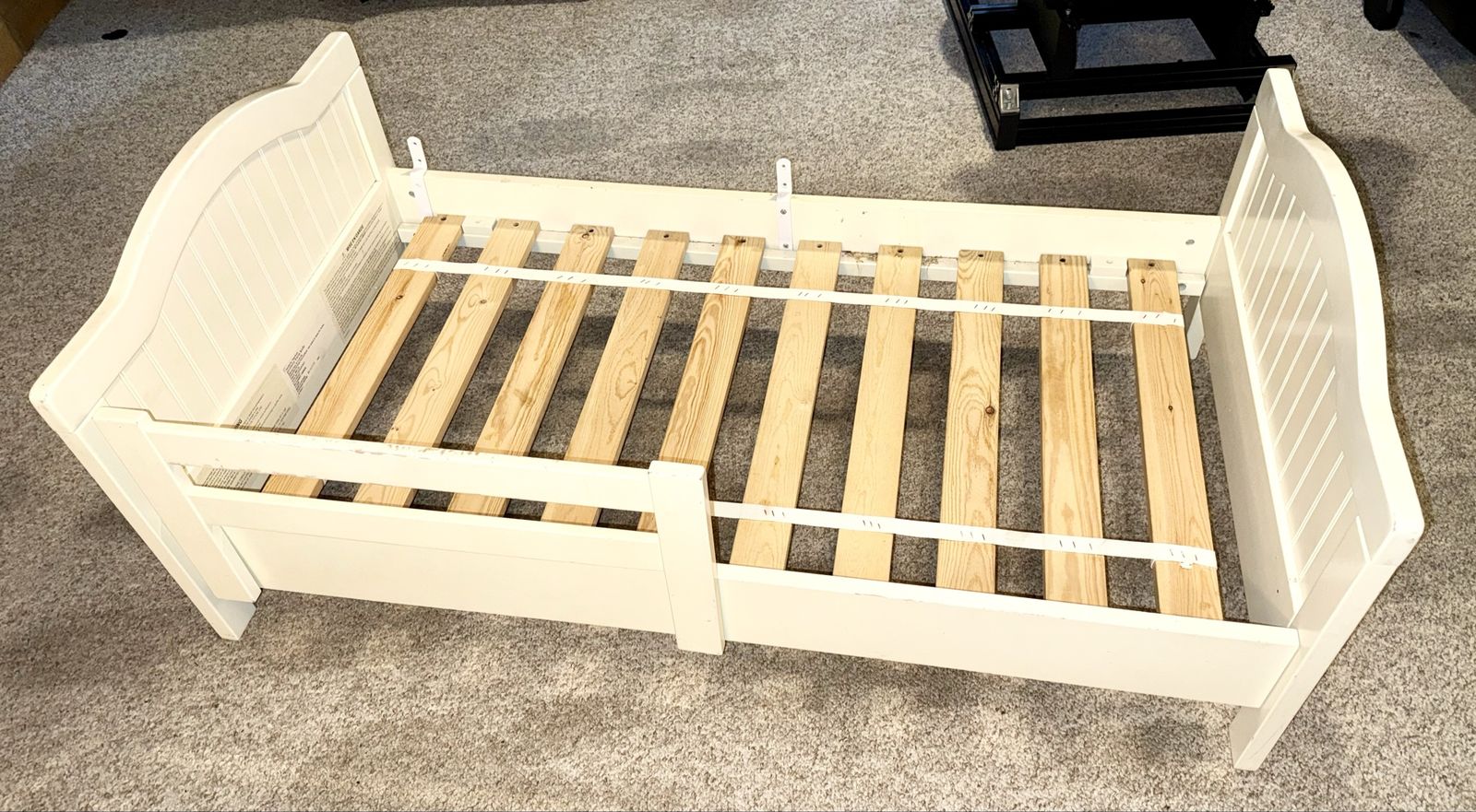 White Wood Pottery Barn Toddler Bed Frame - Good Condition