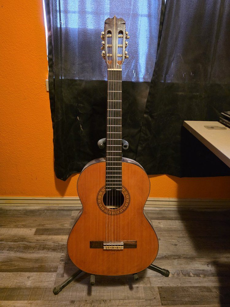 Vintage Ventura 1580 (1586?)  Classical Acoustic Guitar, Ornate Accents