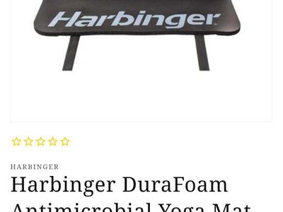 Yoga Mat Brand New Harbinger 3/8 inch Antimicrobial Yoga Mat/Exercise Mat