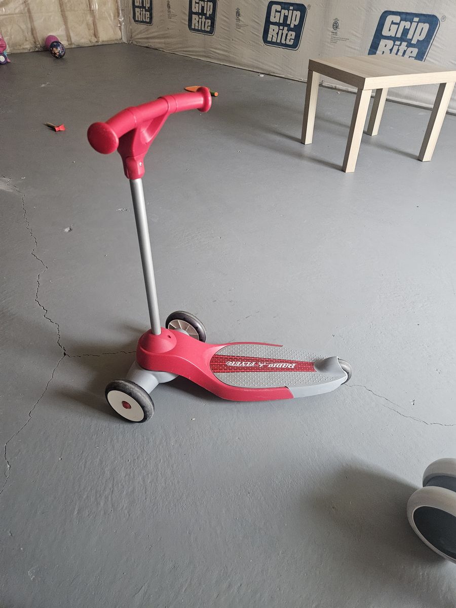 Red scooter