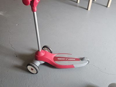 Red scooter