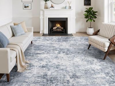 NEW 9x12 Modern Contemporary Abstract Rug Blue