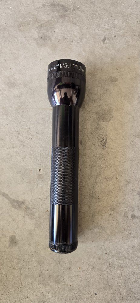 Mag-Lite ML300L LED 3-Cell D Flashlight - Black, Durable, Bright Beam