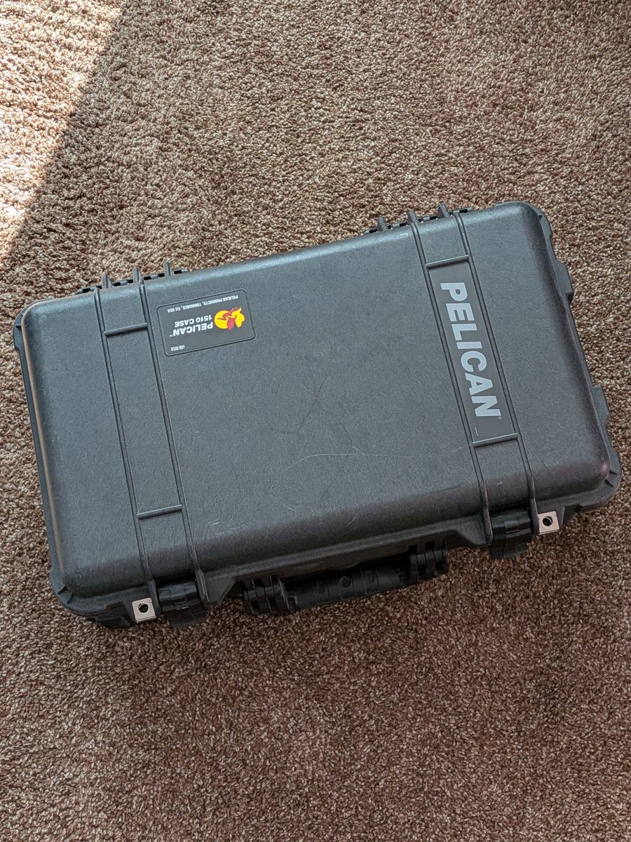 Pelican 1510 Hard Case - Wheeled Carry-On w/ Padded Dividers + Lid Organizer