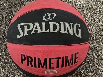 Spalding Primetime Basketball - Red/Black Indoor/Outdoor Ball