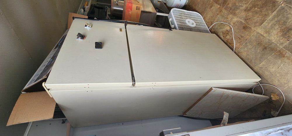 Food trailer set up for catering