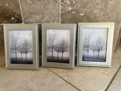 Set Of 3 5x7 Silver Tabletop Frames