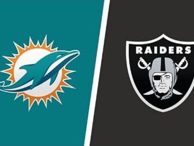 Raiders vs DOLPHINS - 2 AWESOME Lower Bowl Seats, VISITORS Side - NO EXTRA FEES