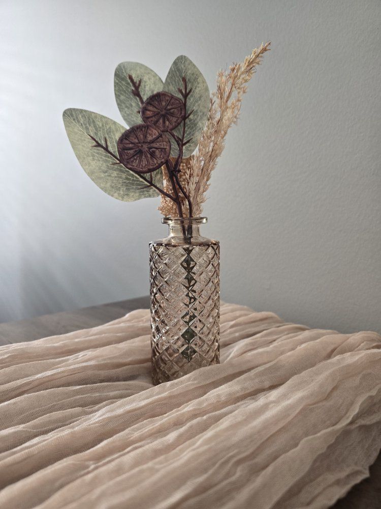 Wedding/Event Rental: Amber Glass Bud Vases ($1.25 ea / $20 for all)