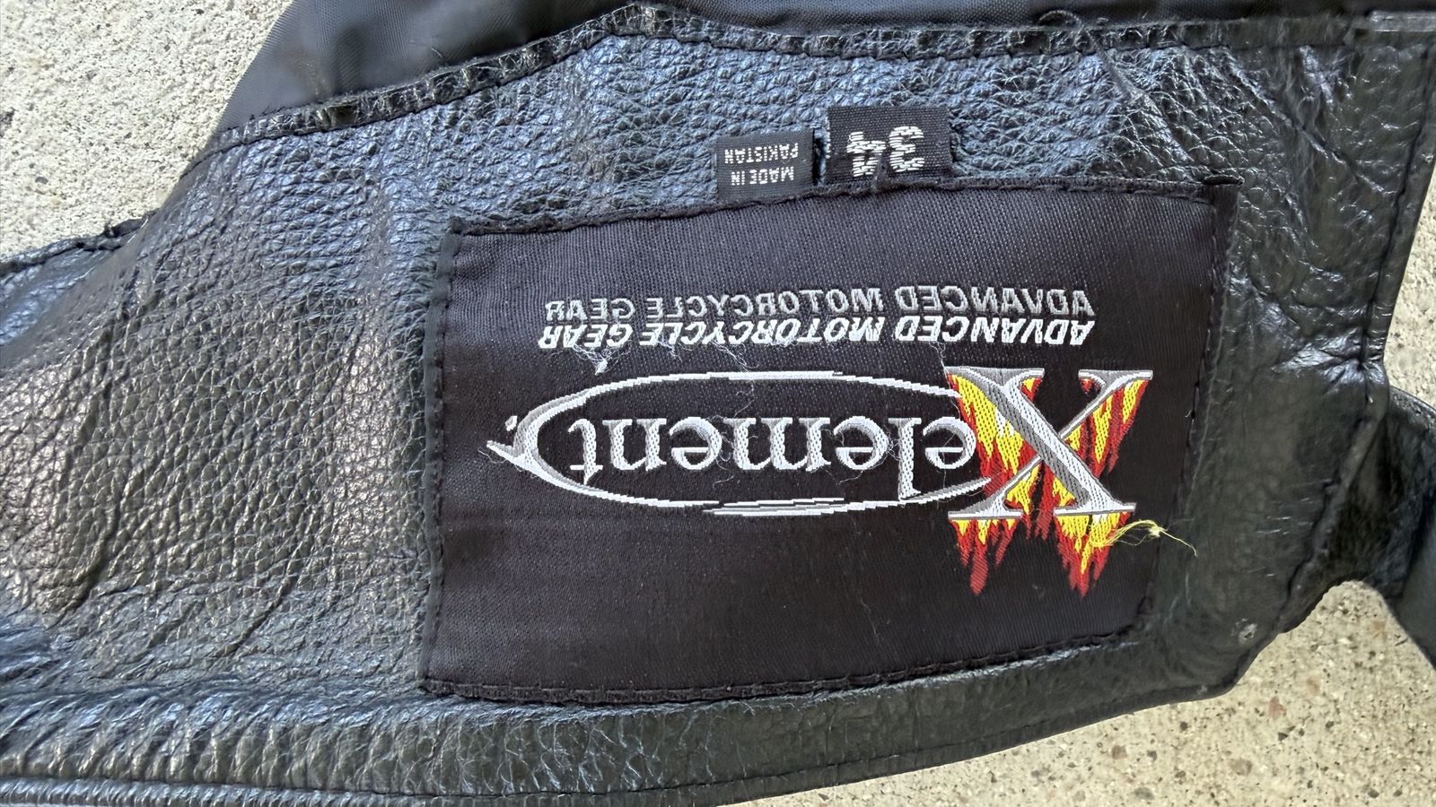 Xelement Advanced Motorcycle Gear Black Leather Chaps Size 34