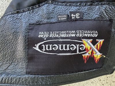 Xelement Advanced Motorcycle Gear Black Leather Chaps Size 34