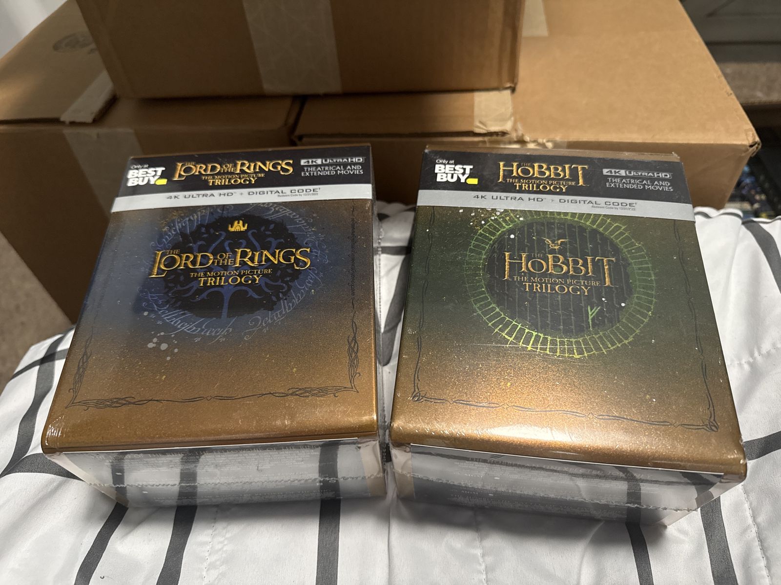 Lord of the Rings & Hobbit 4K UHD Blu-ray Trilogies - Theatrical & Extended w/ Digital Code (Best Buy)