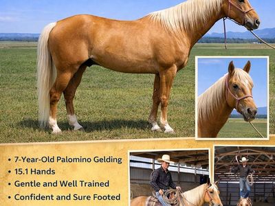 Trigger, 7-Year-Old Palomino Gelding - 15.1 Hands, Gentle, Sure-Footed, Trails, Cattle Work, Roping