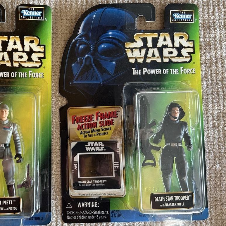 Vintage 1997 Star Wars Kenner The Power of the Force Death Star Trooper Figure Green Card “Freeze Frame”
