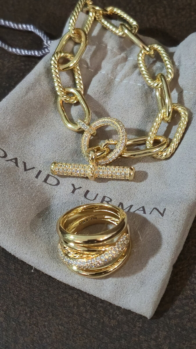 DAVID YURMAN 18k&Diamond Ring &Bracelet