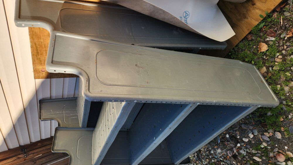 metal shelving and barrier