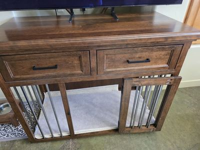 Custom Cherrywood Dog Kennel