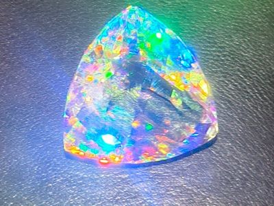 71 Ct Trillion Cut Multicolor Mystic Topaz Loose Gemstone.