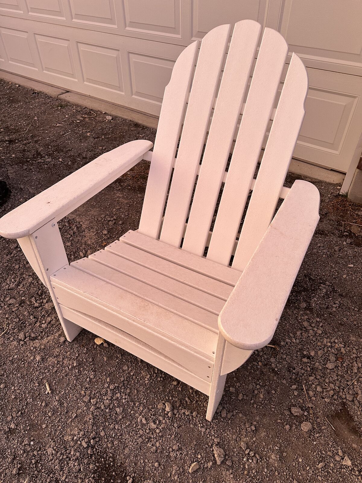 Adirondack Chair Wood White Heavy Duty Very Nice