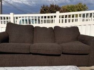 $50.00 or FREE-Dark Brown Couch w/ pullout mattress.