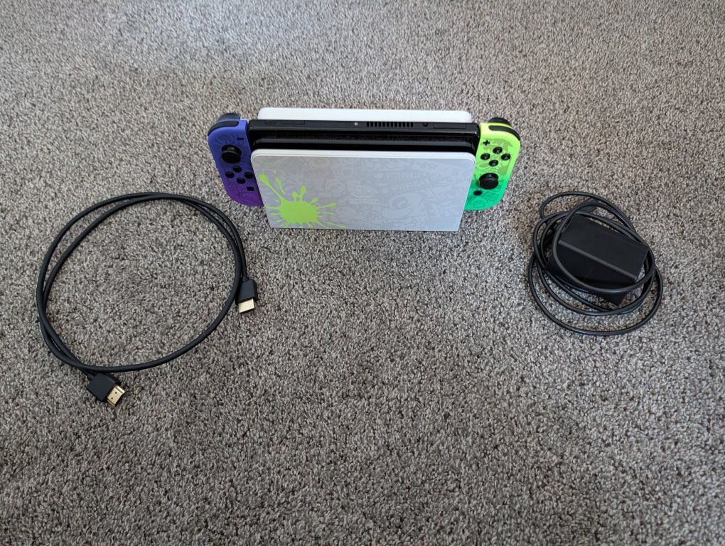 Nintendo Switch OLED Splatoon 3 Special Edition Console with Dock - Like New Condition
