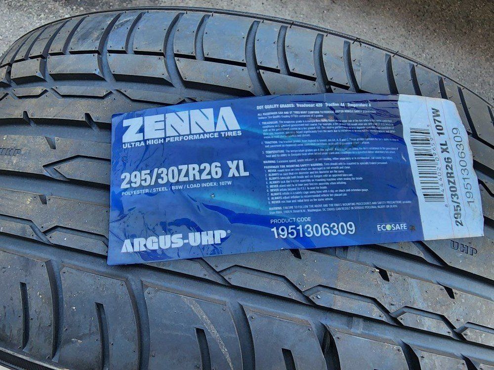 Zenna Argus-UHP 295/30ZR26 XL 107W Ultra High Performance Tire new